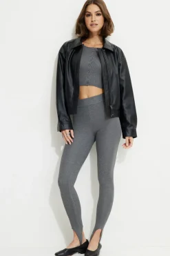 Pants | Online Exclusives-Dynamite Stirrup Leggings Grey
