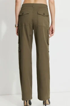 Pants | Straight Leg Pants-Dynamite Straight Leg Cargo Pants Green