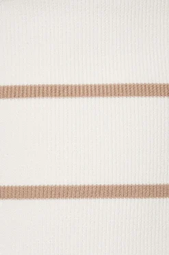 Dresses & Jumpsuits | Mini Dresses-Dynamite Striped Square Neck Mini Dress White