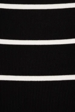 Dresses & Jumpsuits | Mini Dresses-Dynamite Striped Square Neck Mini Dress Black
