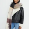 Cold Weather-Dynamite Super Oversized Plaid Scarf Brown
