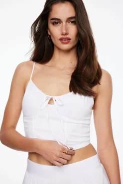 Blouses & Tops | Blouses & Tops-Dynamite Sweetheart Bustier Top White