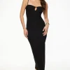 Online Exclusives | Midi & Maxi Dresses-Dynamite Sweetheart Cutout Maxi Dress Black