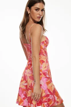 Dresses & Jumpsuits-Dynamite Sweetheart Flare Mini Dress Pink