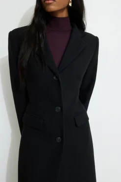 Coats & Jackets | Classic Coats-Dynamite Tailored Single Breasted Coat Black