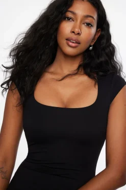 Dresses & Jumpsuits | Midi & Maxi Dresses-Dynamite Tana Sculpt Midi Dress Black