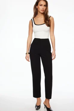 Tees & Tanks | Tees & Tanks-Dynamite Tayla Ribbed Scoop Tank Top White