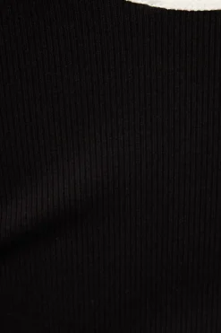 Tees & Tanks | Tees & Tanks-Dynamite Tayla Ribbed Scoop Tank Top Black