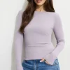 Tees & Tanks | Online Exclusives-Dynamite Tedi Ribbed Long Sleeve T Shirt Purple