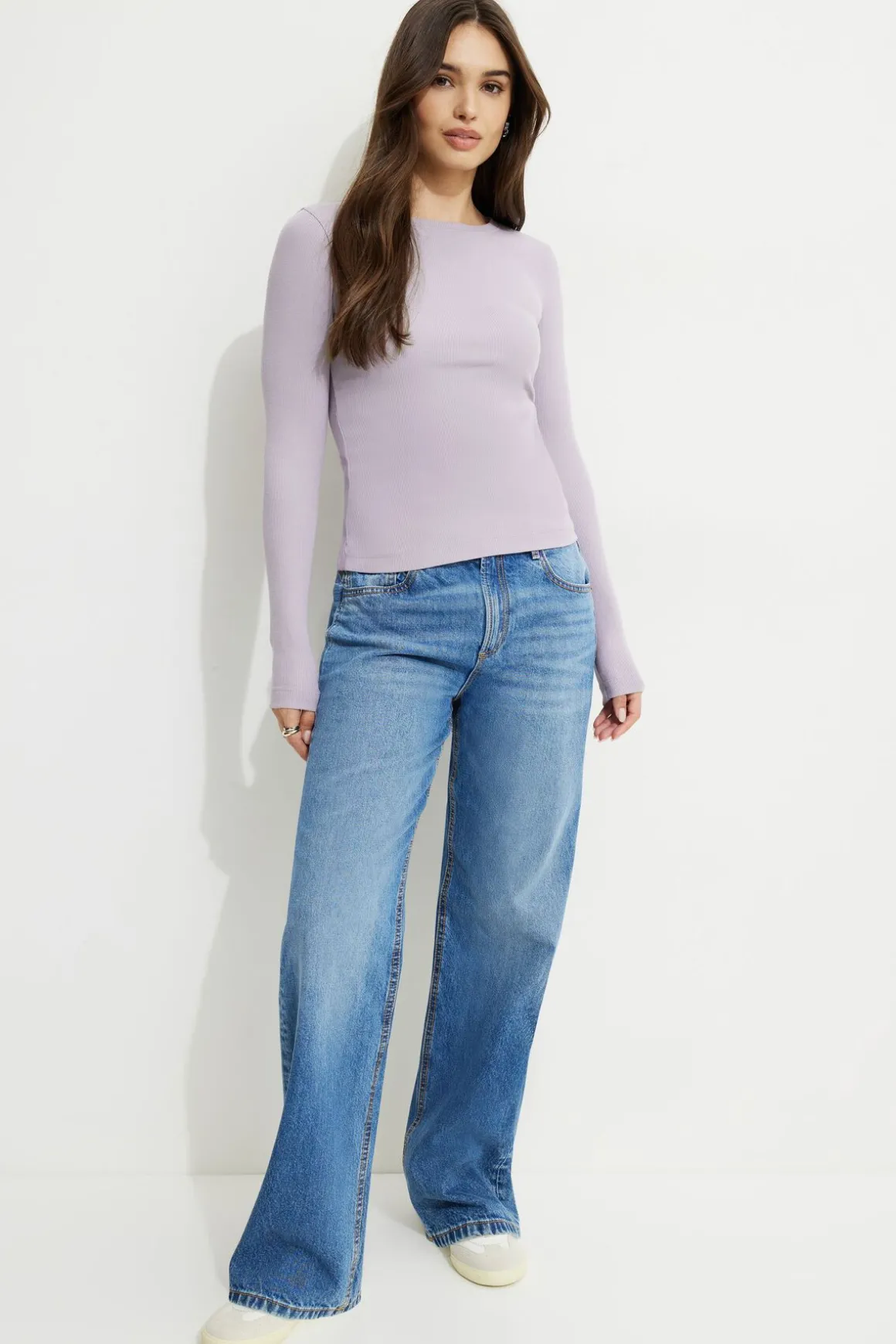 Tees & Tanks | Online Exclusives-Dynamite Tedi Ribbed Long Sleeve T Shirt Purple