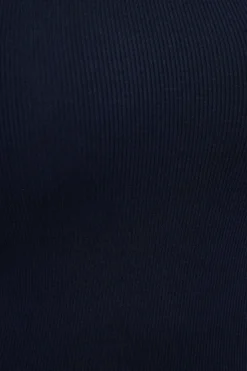 Tees & Tanks | Tees & Tanks-Dynamite Tedi Ribbed Long Sleeve T Shirt Blue