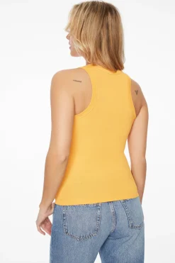 Tees & Tanks | Tees & Tanks-Dynamite Tedi Ribbed Tank Top Orange