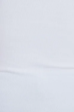 Tees & Tanks | Sleeveless Tops-Dynamite Tedi Ribbed Tank Top White