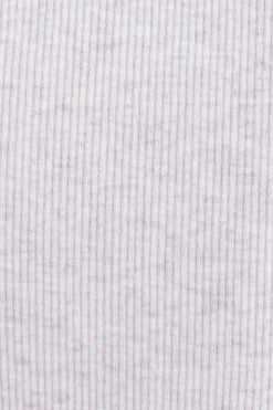 Tees & Tanks | Sleeveless Tops-Dynamite Tedi Ribbed Tank Top Gray