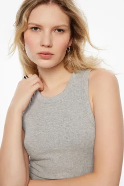 Tees & Tanks | Tees & Tanks-Dynamite Tedi Tank Top Gray