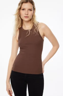 Tees & Tanks | Tees & Tanks-Dynamite Tedi Tank Top Brown