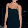 Dresses & Jumpsuits | Mini Dresses-Dynamite Textured Knit Mini Dress Black