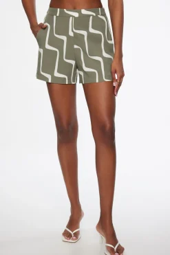 Shorts | Shorts-Dynamite Thin Waistband Shorts Green