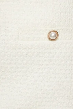 Skirts & Skorts | Skirts-Dynamite Tweed Mini Skirt White