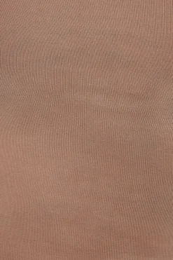 Tees & Tanks | Tees & Tanks-Dynamite Twisted Off Shoulder Top Brown