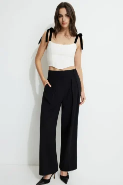 Blouses & Tops | Blouses & Tops-Dynamite Velvet Bow Ties Cami Top Brown