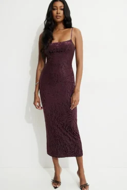 Dresses & Jumpsuits | Bestsellers-Dynamite Victoria Burnout Maxi Dress Burgundy