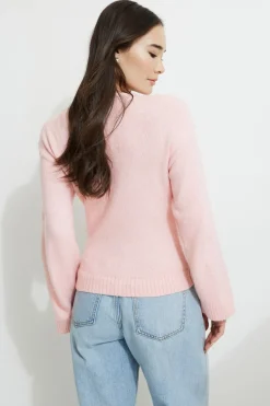 Sweaters & Cardigans | Sweaters-Dynamite V-Neck Button Cardigan PINK