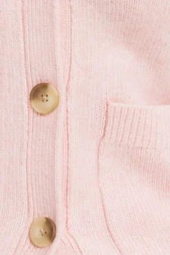 Sweaters & Cardigans | Sweaters-Dynamite V-Neck Button Cardigan PINK
