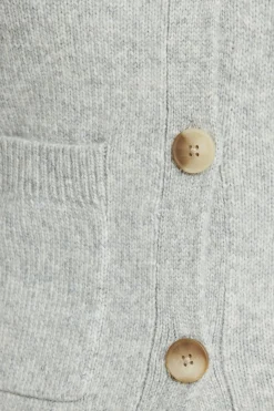 Sweaters & Cardigans | Sweaters-Dynamite V-Neck Button Cardigan Gray