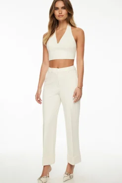 Blouses & Tops | Blouses & Tops-Dynamite V-Neck Halter Top White