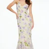 Dresses & Jumpsuits | Midi & Maxi Dresses-Dynamite V-Neck Pleated Maxi Dress Purple