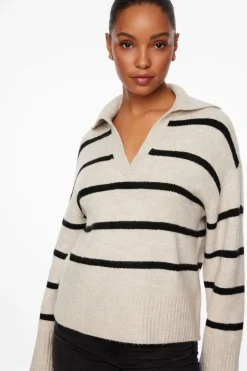 Sweaters & Cardigans | Sweaters-Dynamite V-Neck Polo Sweater Brown