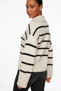 Sweaters & Cardigans | Sweaters-Dynamite V-Neck Polo Sweater Brown