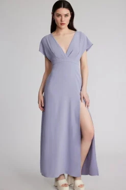 Dresses & Jumpsuits | Midi & Maxi Dresses-Dynamite Wrap Maxi Dress Blue