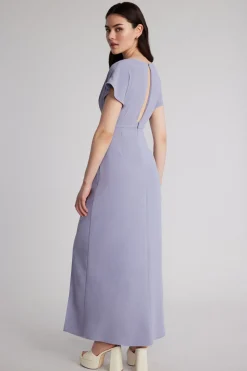 Dresses & Jumpsuits | Midi & Maxi Dresses-Dynamite Wrap Maxi Dress Blue