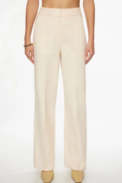 Pants | Straight Leg Pants-Dynamite Yasmin Straight Leg Linen Pants Brown