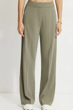 Pants | Straight Leg Pants-Dynamite Yasmin Straight Leg Pants Green