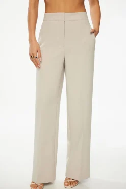 Pants | Straight Leg Pants-Dynamite Yasmin Straight Leg Pants Grey