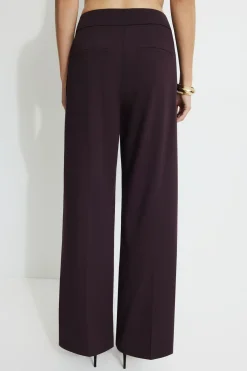 Pants | Straight Leg Pants-Dynamite Yasmin Straight Leg Pants Burgundy
